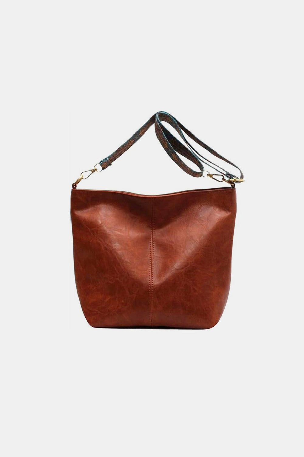 Sac à bandoulière en cuir vegan à motif rétro Zenana