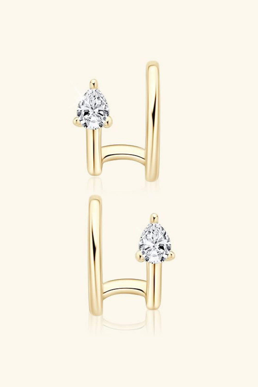 Boucles d'oreilles en argent sterling 925 avec moissanite