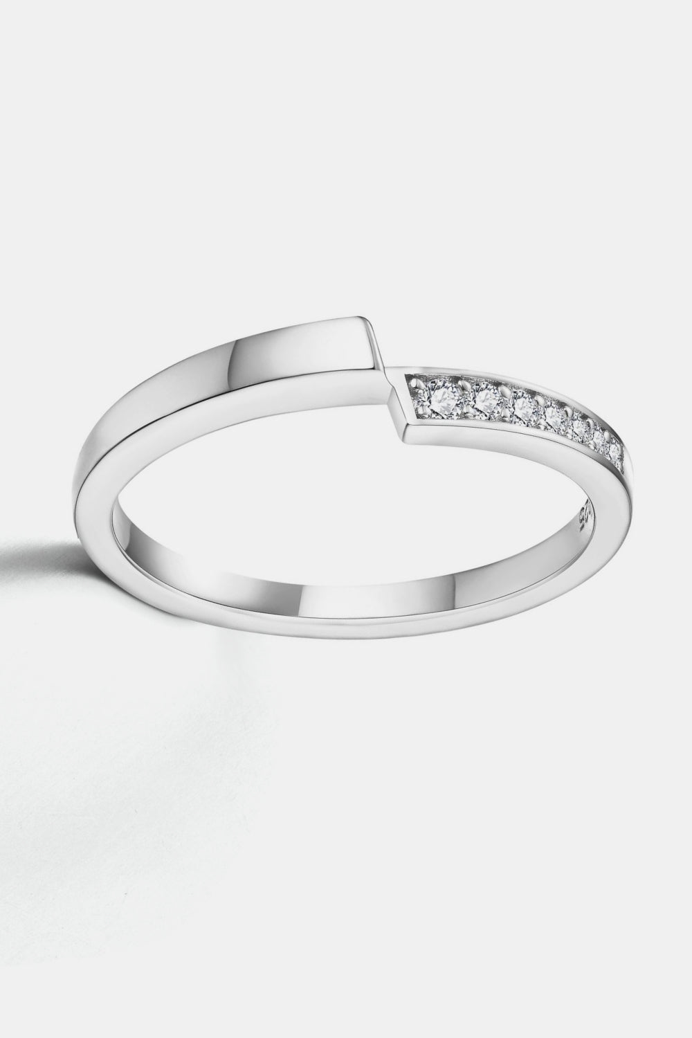 Bague en argent sterling 925 avec moissanite