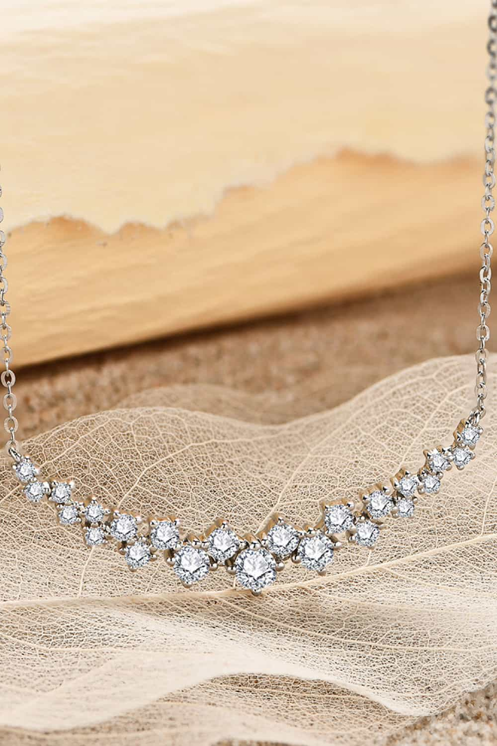 Collier en argent sterling 925 avec moissanite de 1,64 carat