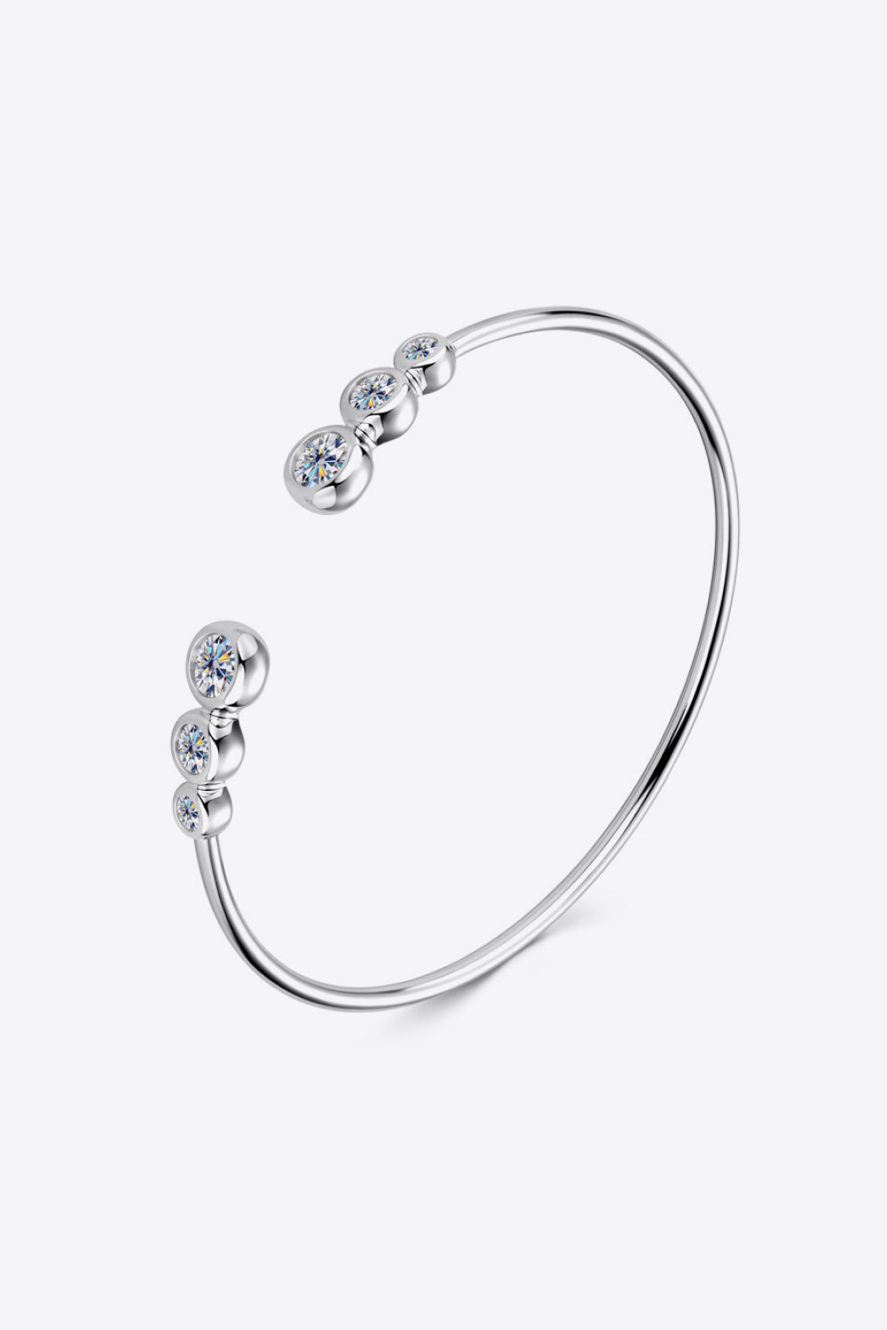 Bracelet en argent sterling 925 avec moissanite de 1,8 carat