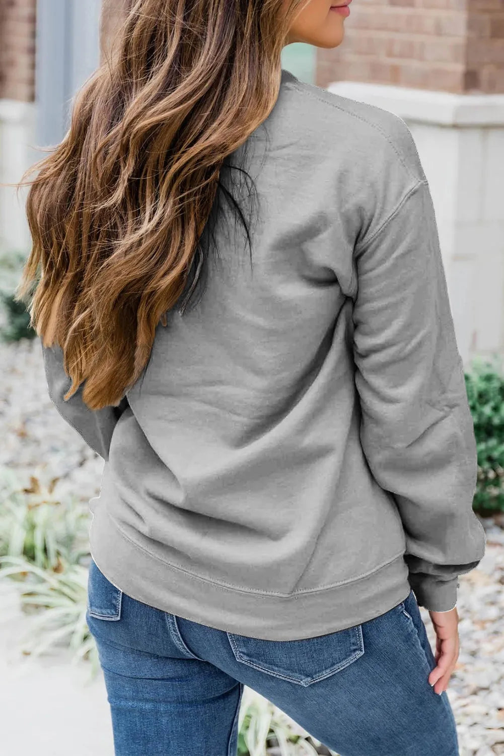 Sweat-shirt de baseball à manches longues et paillettes