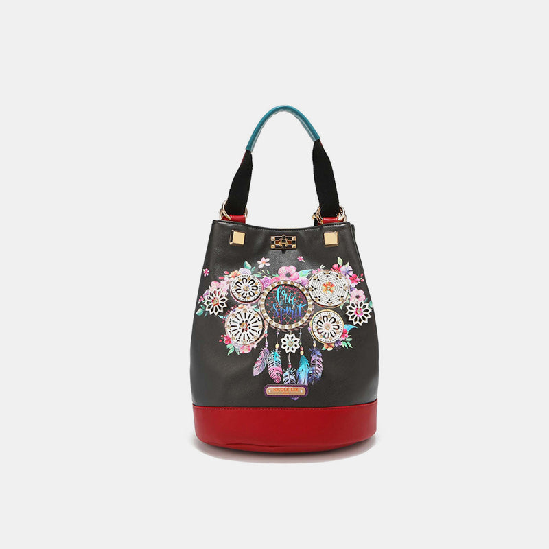 Nicole Lee USA Multifunctional Bucket Bag Backpack