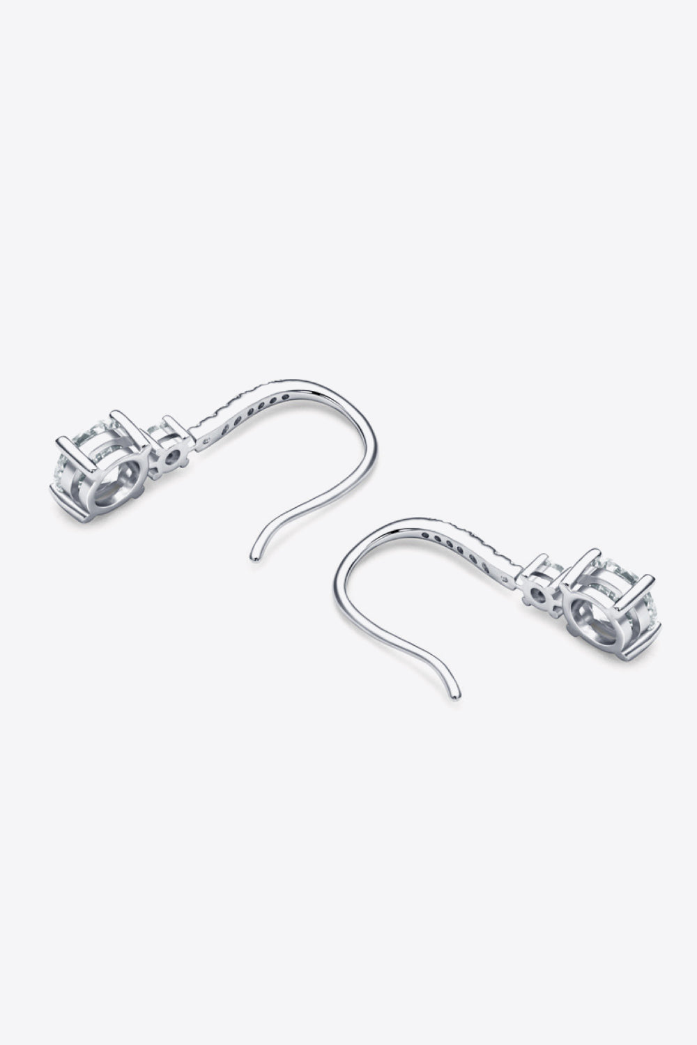 Boucles d'oreilles pendantes en argent sterling 925 avec moissanite de 2 carats