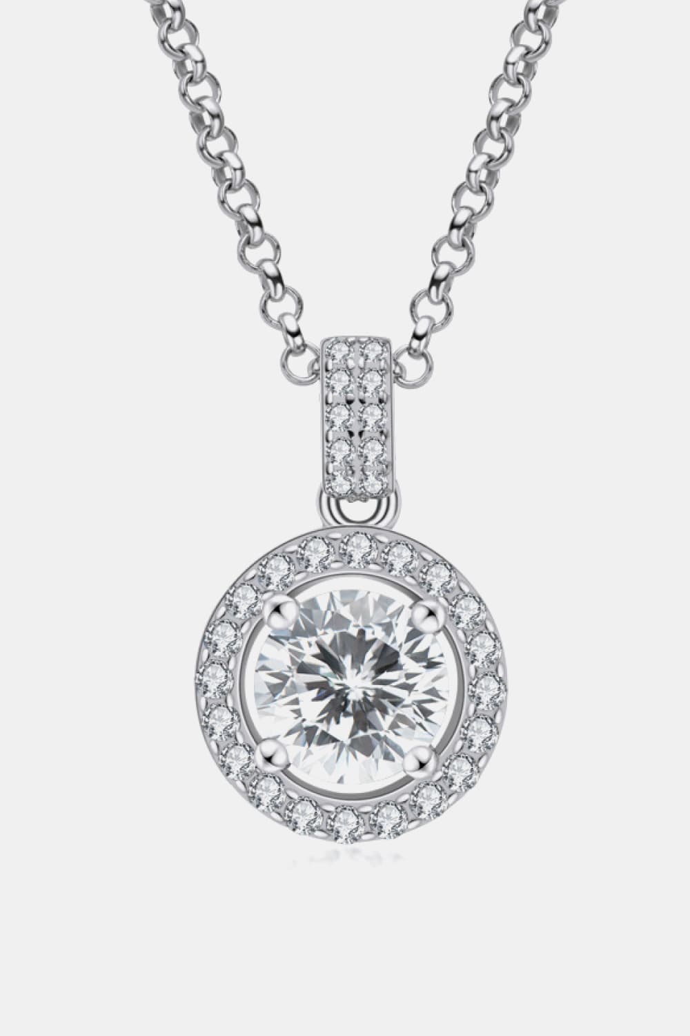 Collier en argent sterling 925 avec pendentif en zircon