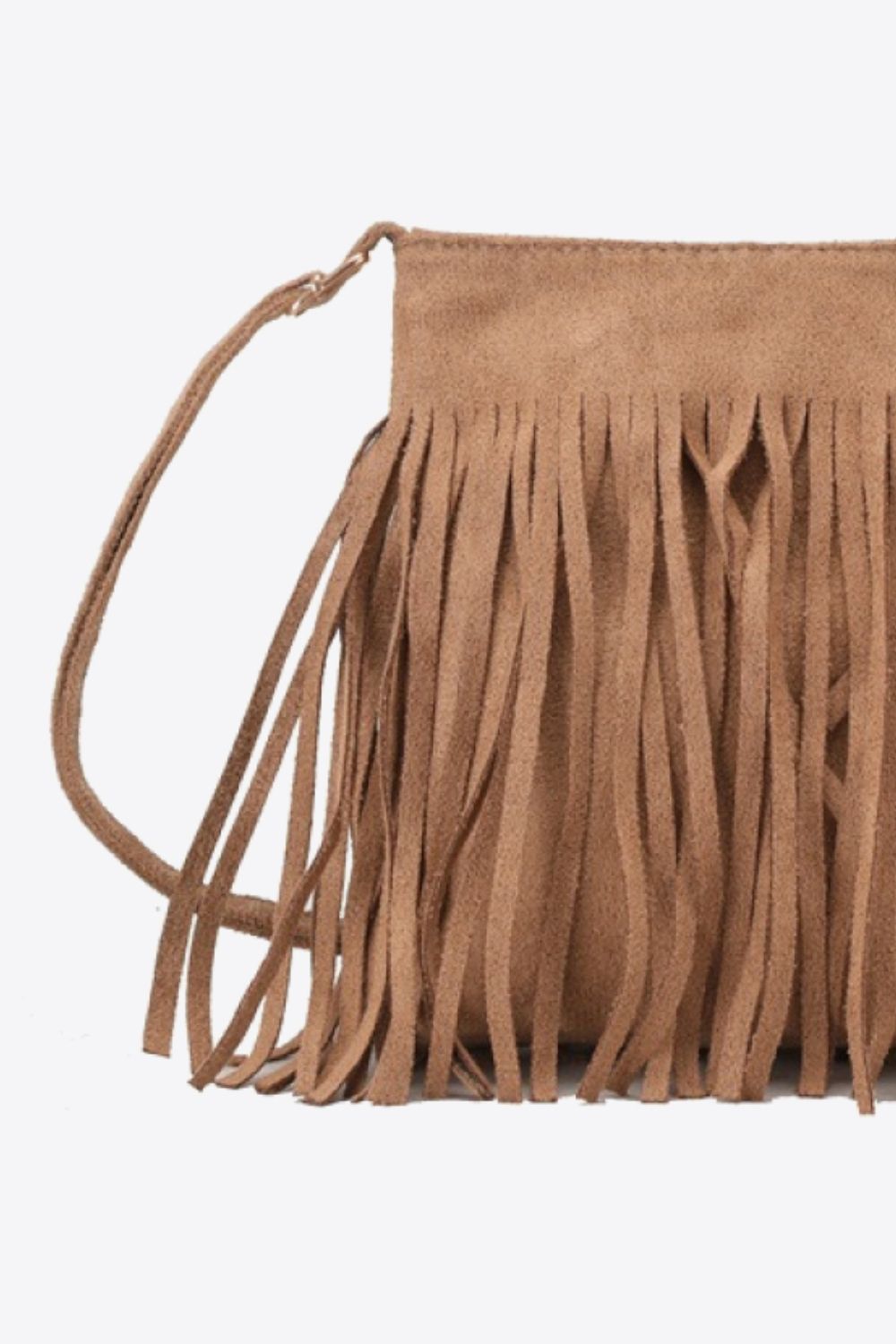 Sac bandoulière en cuir PU Adored avec franges