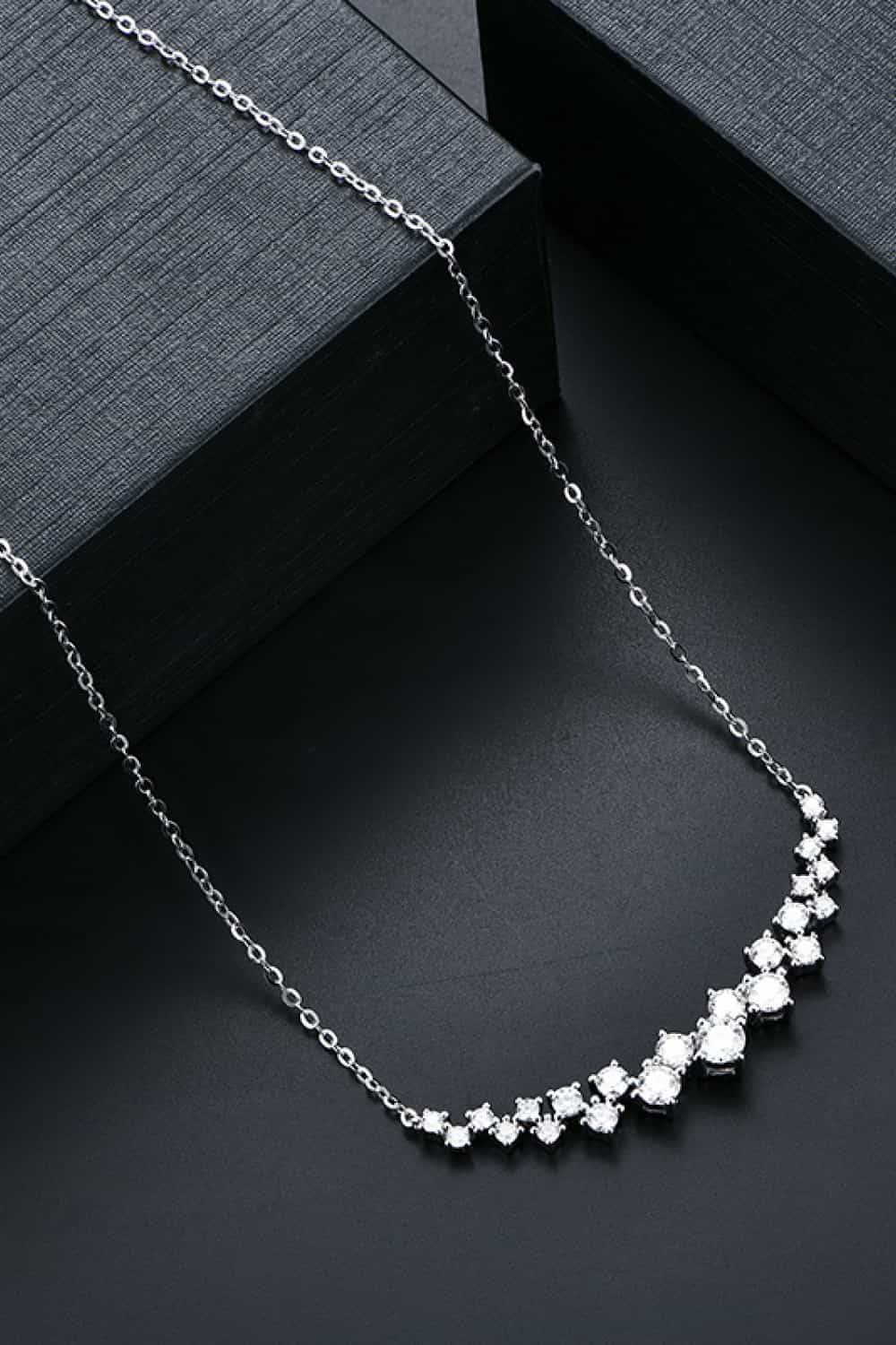 Collier en argent sterling 925 avec moissanite de 1,64 carat