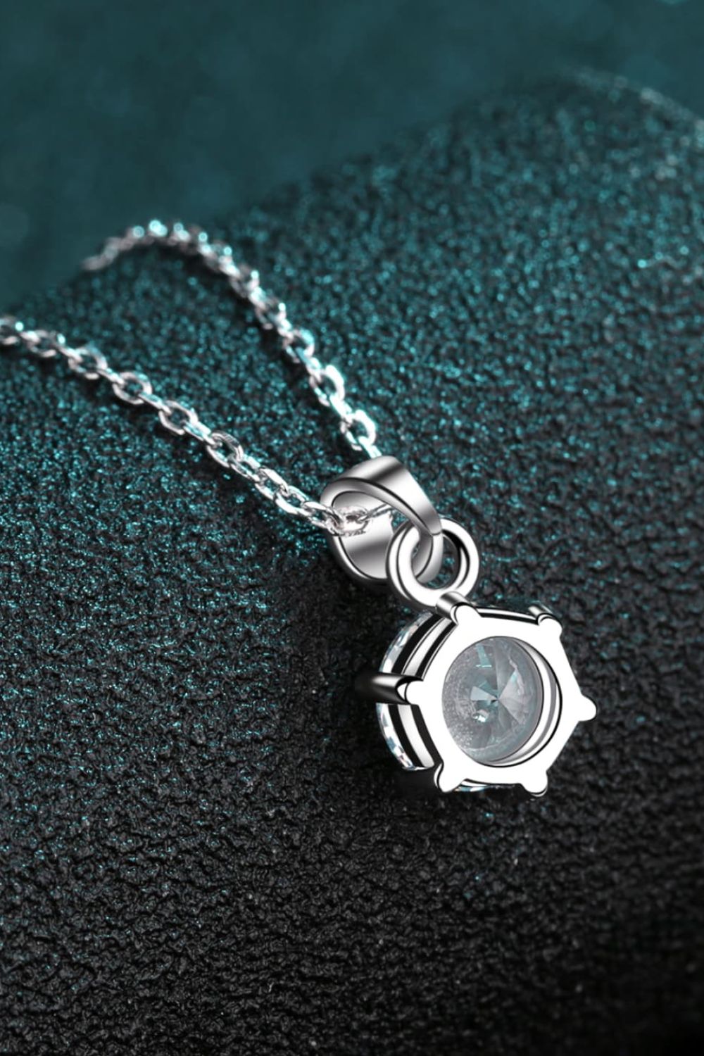 Collier en argent sterling 925 avec moissanite de 1 carat