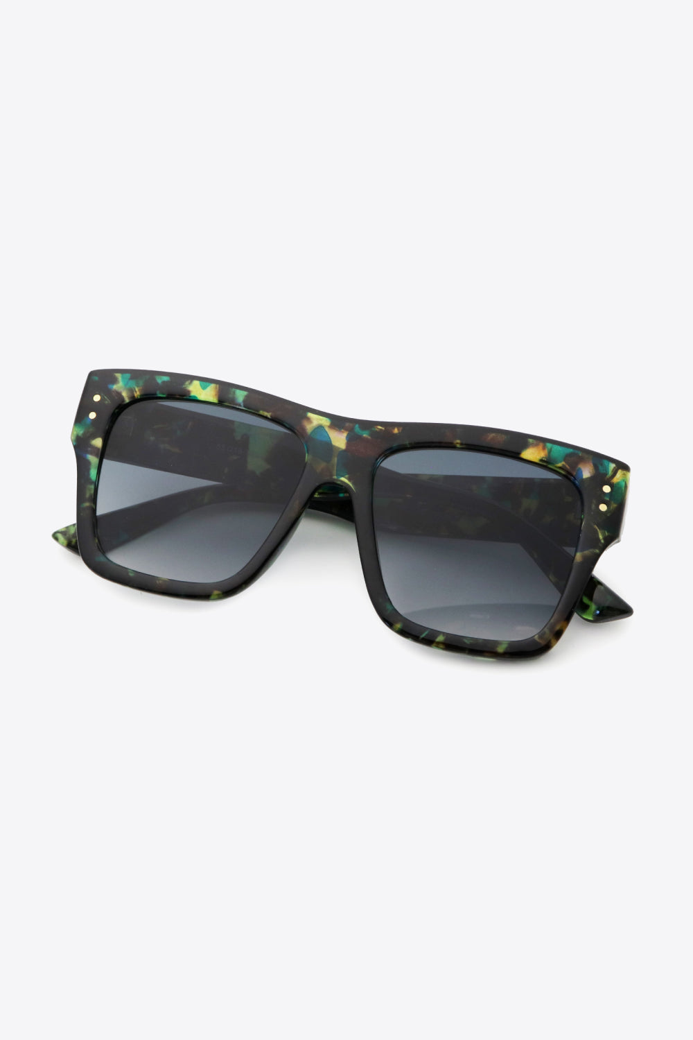 Lunettes de soleil carrées en polycarbonate à motifs UV400