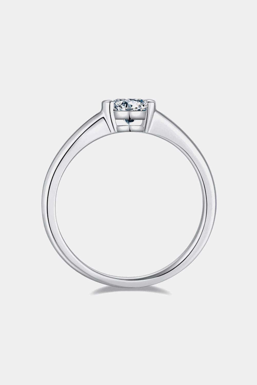 Bague solitaire en argent sterling 925 avec moissanite