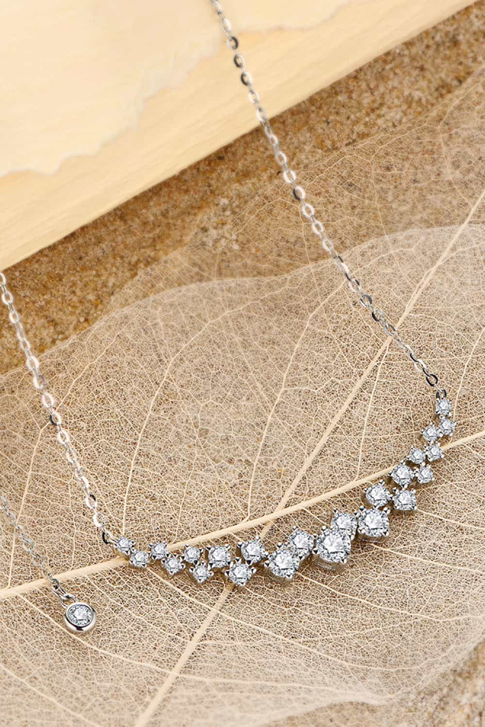 Collier en argent sterling 925 avec moissanite de 1,64 carat