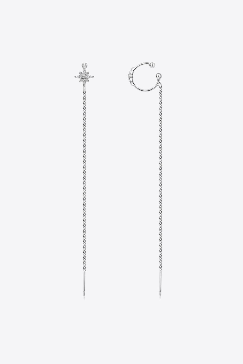 Boucles d'oreilles en argent sterling 925 avec moissanite