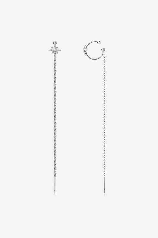 Boucles d'oreilles en argent sterling 925 avec moissanite