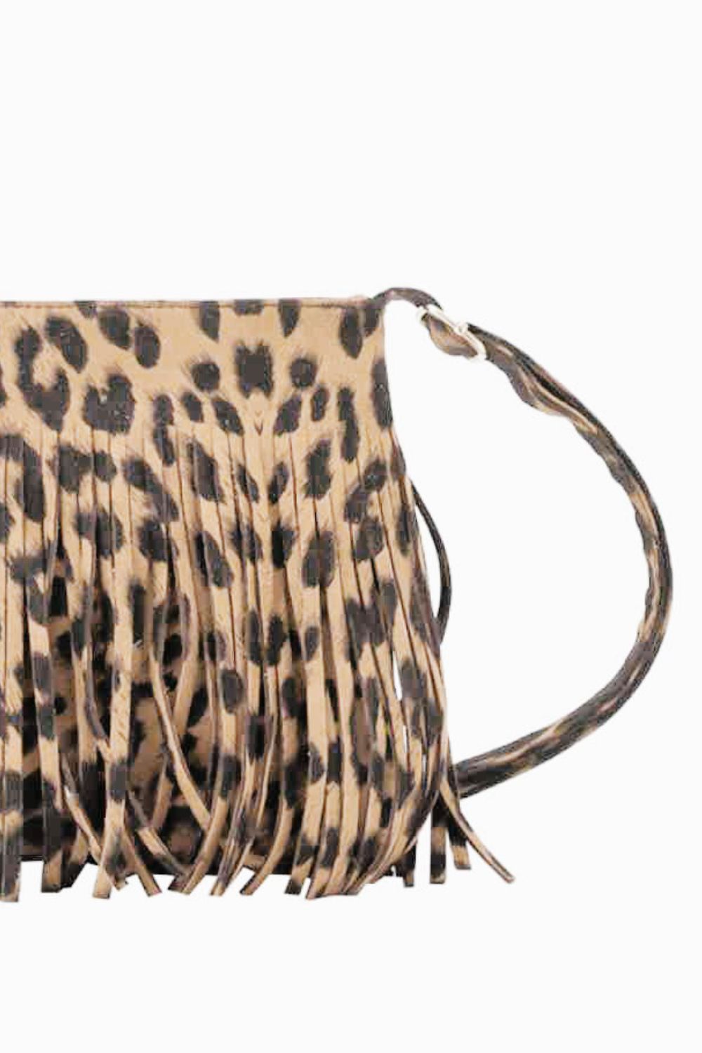 Sac bandoulière en cuir PU Adored avec franges