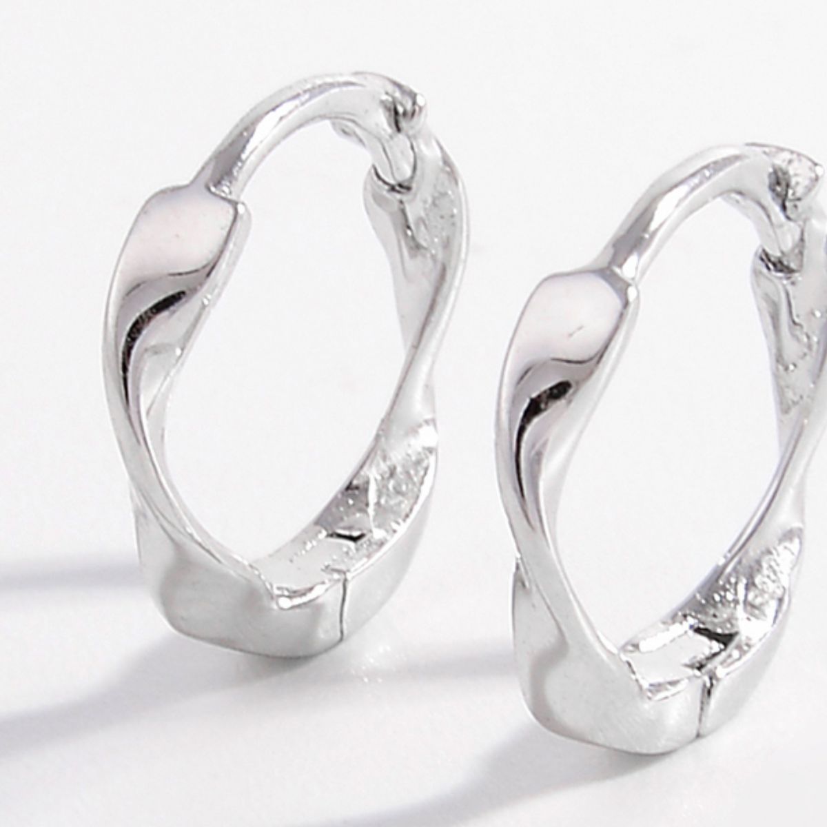 Boucles d'oreilles créoles en argent sterling 925