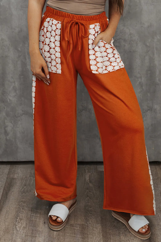 Pantalon large grande taille