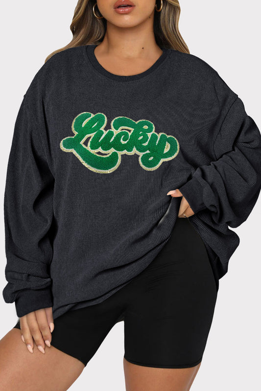 Sweat-shirt col rond LUCKY grande taille