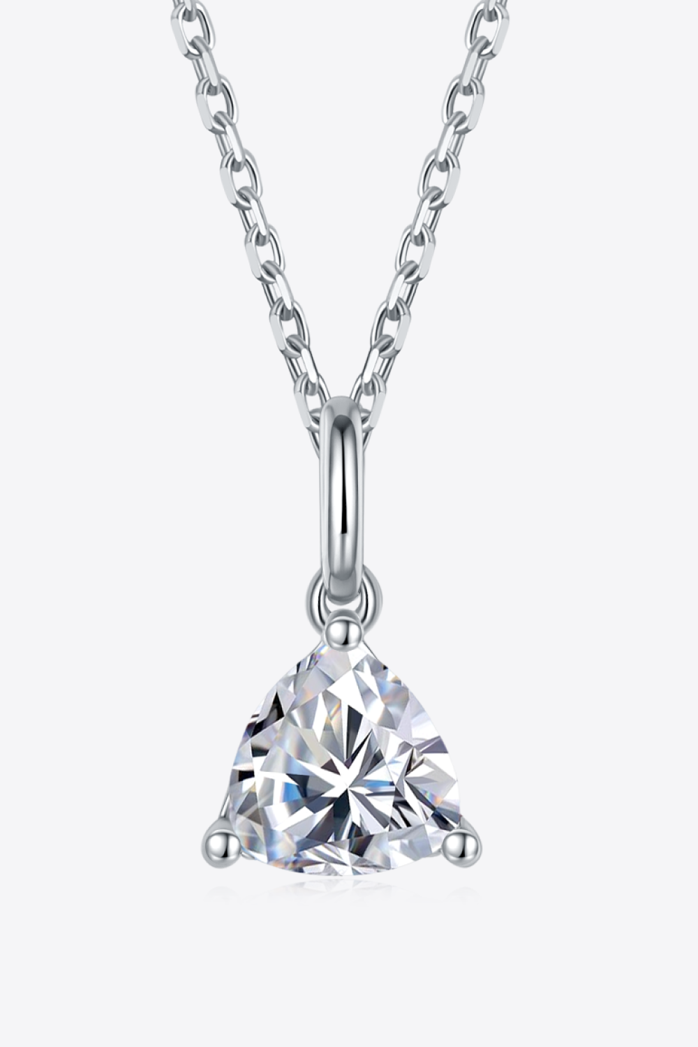 Collier en argent sterling 925 avec pendentif en moissanite de 1 carat