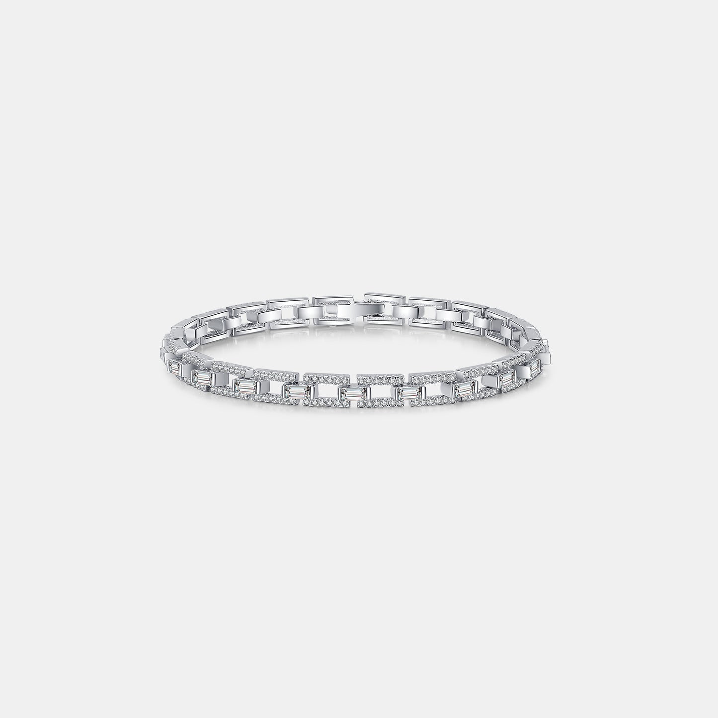 Bracelet en argent sterling 925 avec moissanite de 3,2 carats