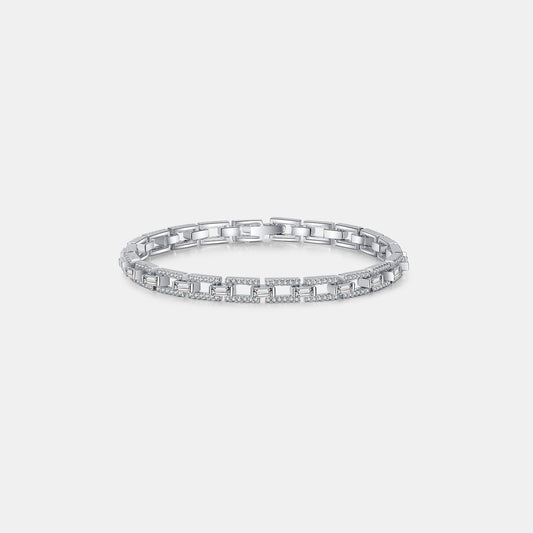 Bracelet en argent sterling 925 avec moissanite de 3,2 carats