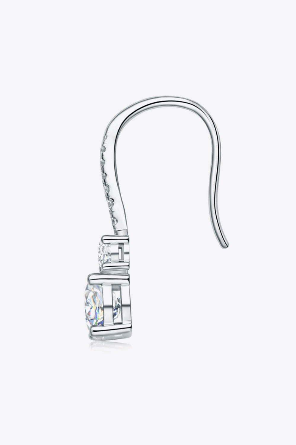 Boucles d'oreilles pendantes en argent sterling 925 avec moissanite de 2 carats