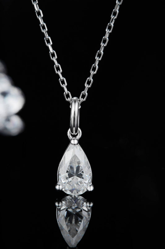 Collier en argent sterling 925 avec moissanite de 1 carat