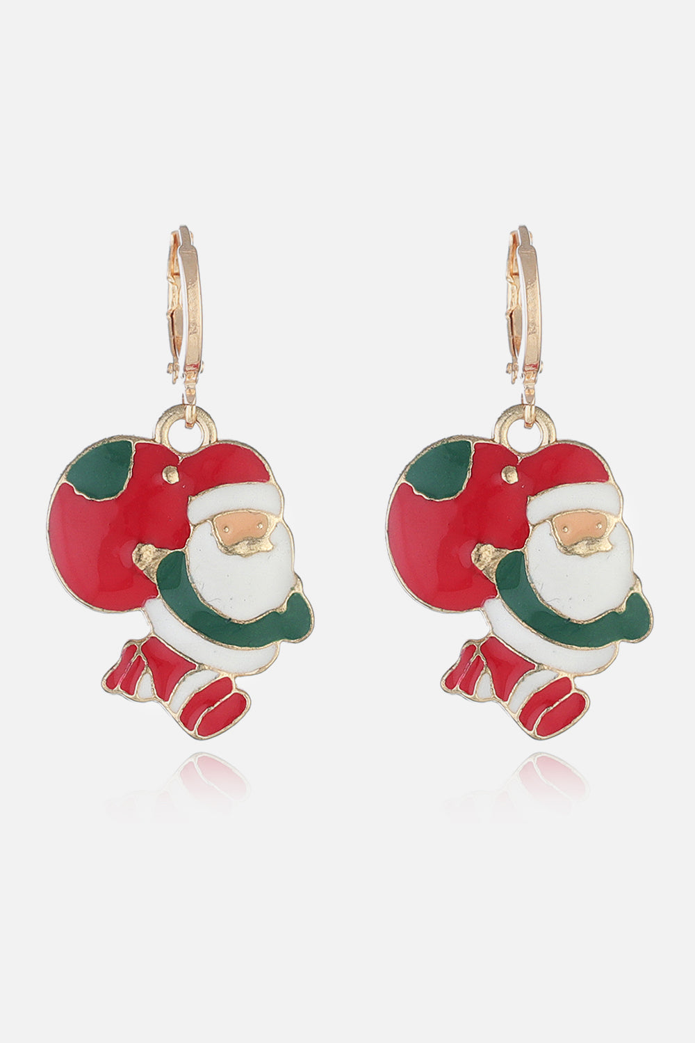 Boucles d'oreilles en alliage sur le thème de Noël