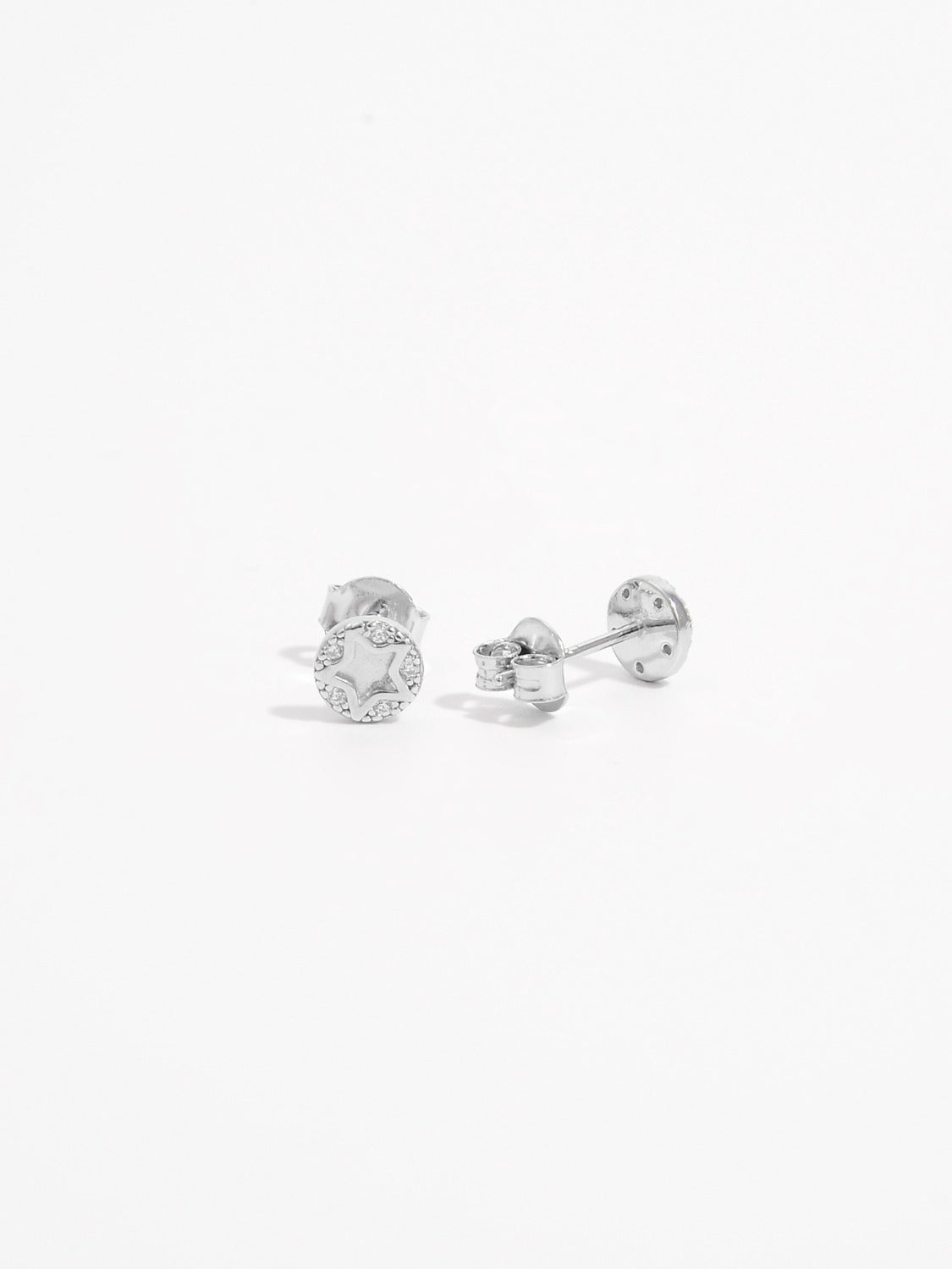 Boucles d'oreilles à tige en argent sterling 925 avec zircons en forme d'étoile