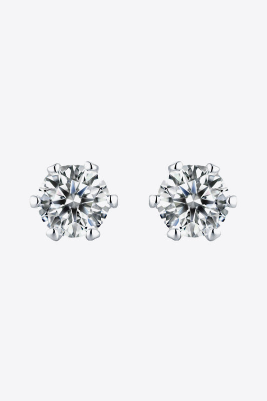 Boucles d'oreilles à tige en moissanite « Bonnes journées à venir »