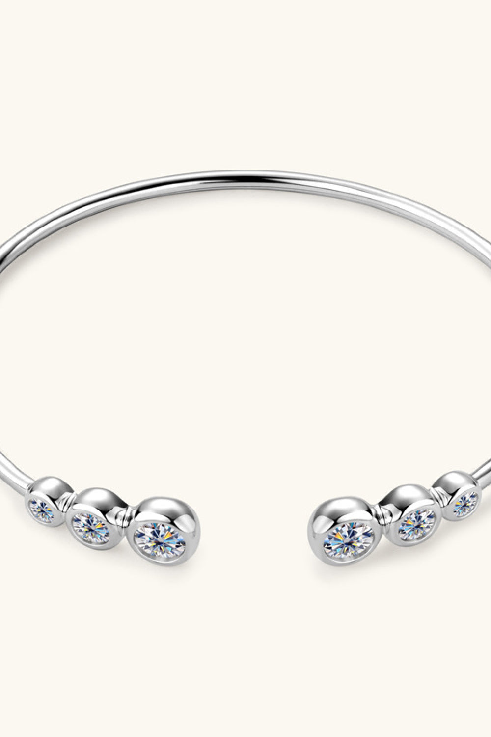 Bracelet en argent sterling 925 avec moissanite de 1,8 carat