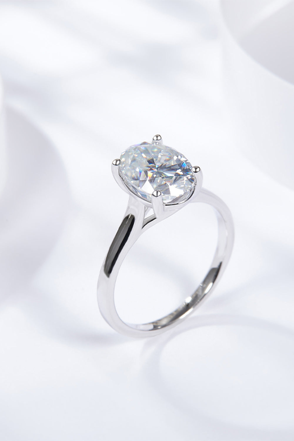 Bague solitaire en moissanite de 2,5 carats