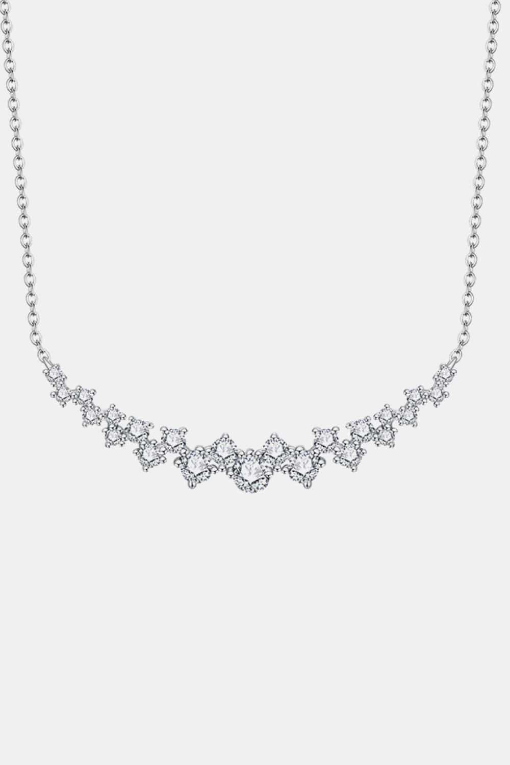 Collier en argent sterling 925 avec moissanite de 1,64 carat