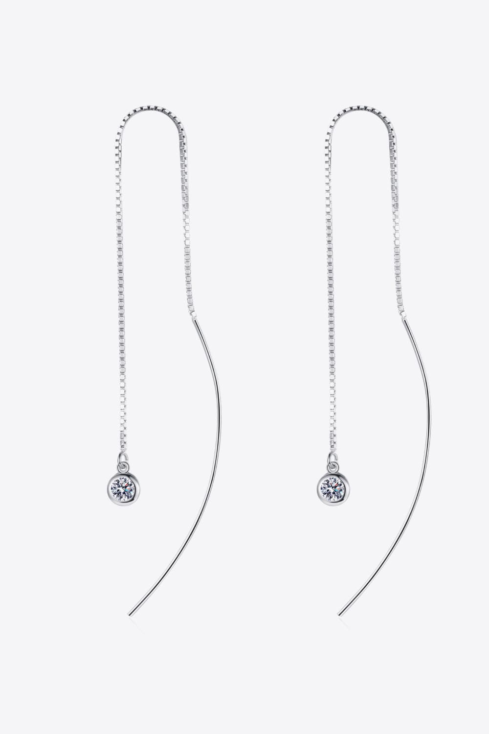 Boucles d'oreilles en argent sterling 925 avec moissanite