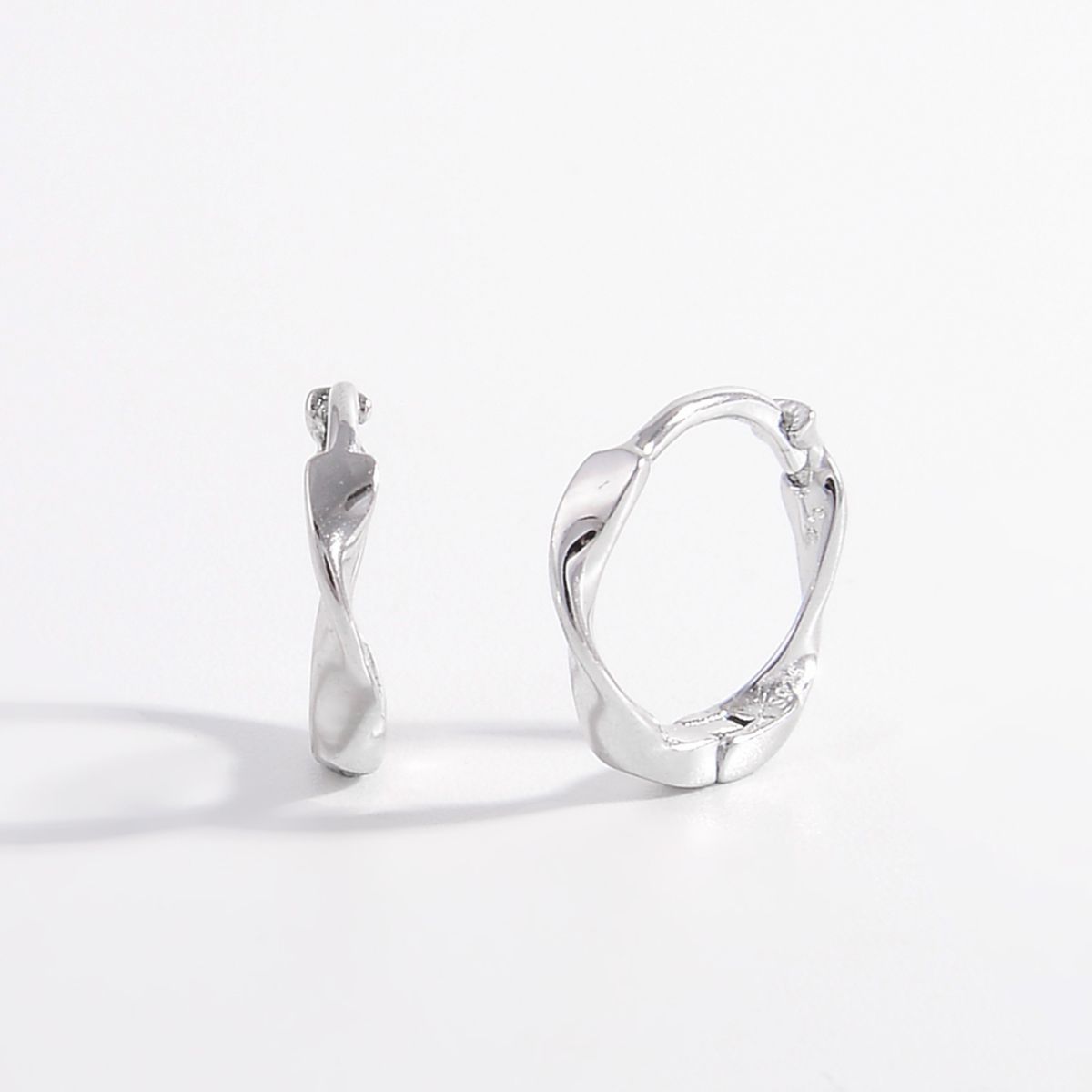 Boucles d'oreilles créoles en argent sterling 925