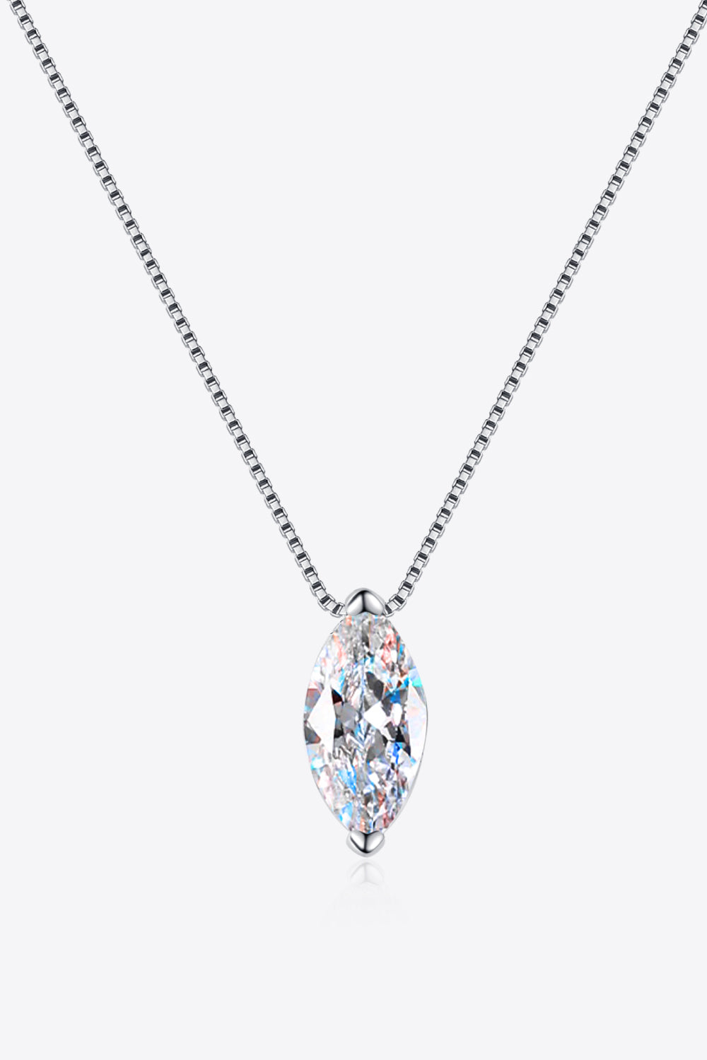 Collier en argent sterling 925 avec moissanite de 1 carat