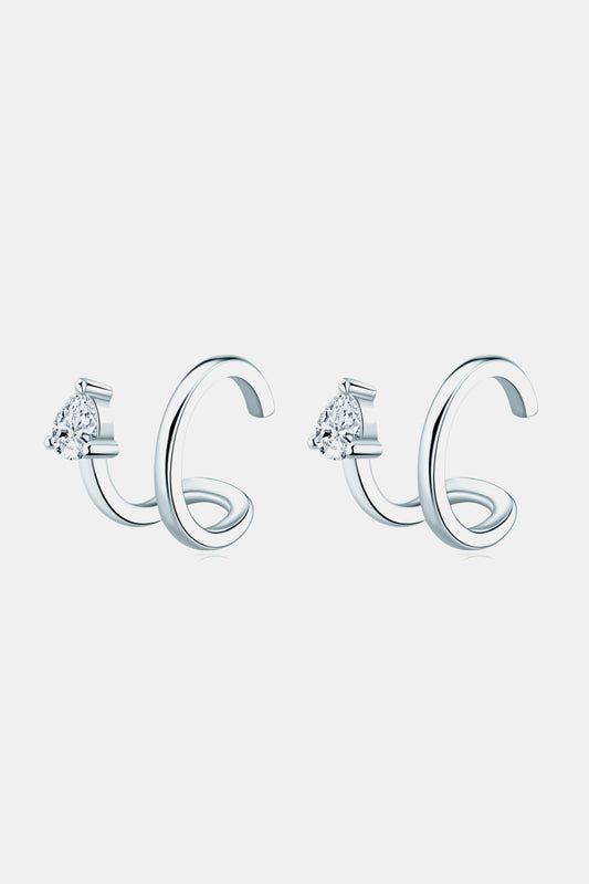 Boucles d'oreilles en argent sterling 925 avec moissanite