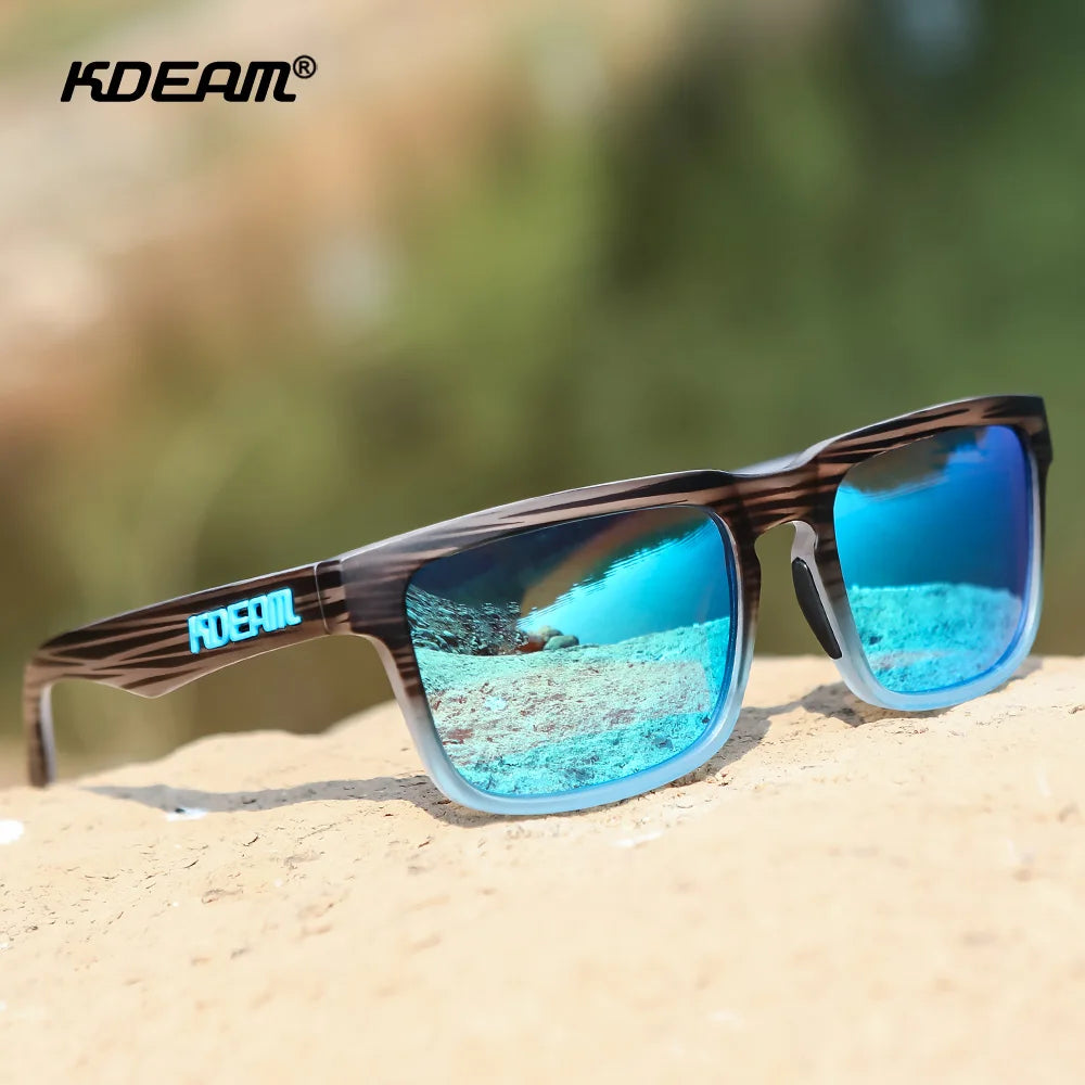 KDEAM 2022 Square Men's Polarized Sunglasses Outdoors Lifestyle