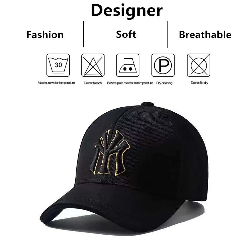 Unisex Three Dimensional Edging Letter Embroidery Baseball Hats Spring