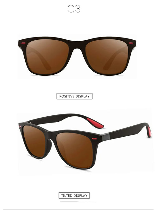 Fashion Classic Polarized Sunglasses Men Women Square Sun Glasses