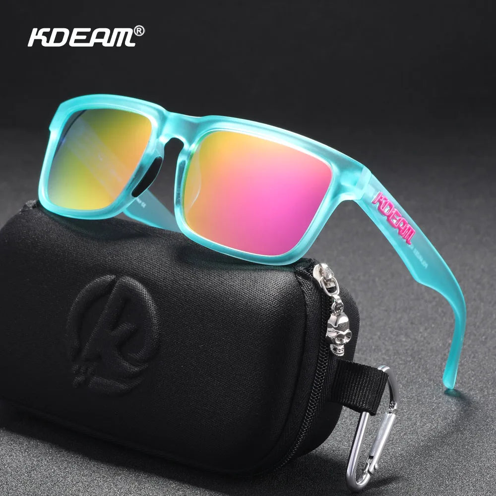 KDEAM Men's Polarized Sunglasses Square Casual Outdoors Sun Glasses