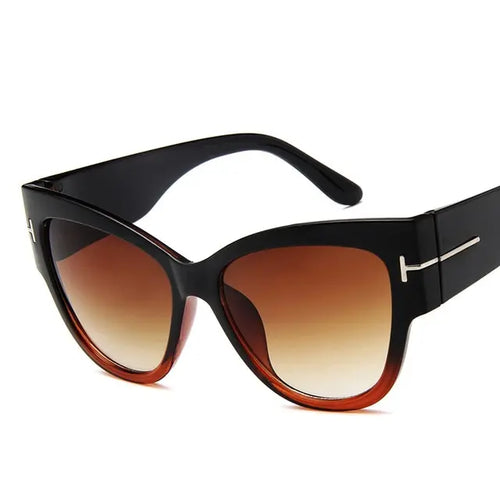 2022 New Tom Fashion Brand Designer Cat Eye Women Sunglasses Female