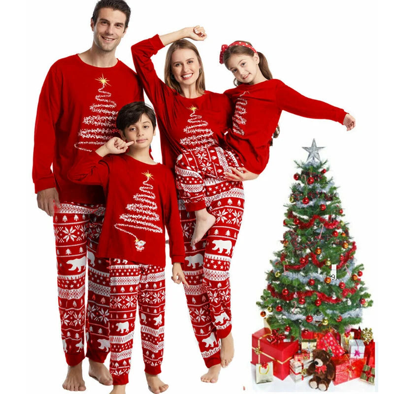 Pyjama de Noël en famille, vêtements assortis pour mère, père et enfants 