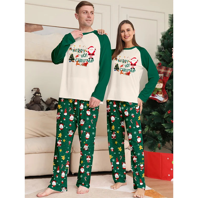 Pyjama de Noël assorti pour toute la famille, ensemble patchwork pour adulte