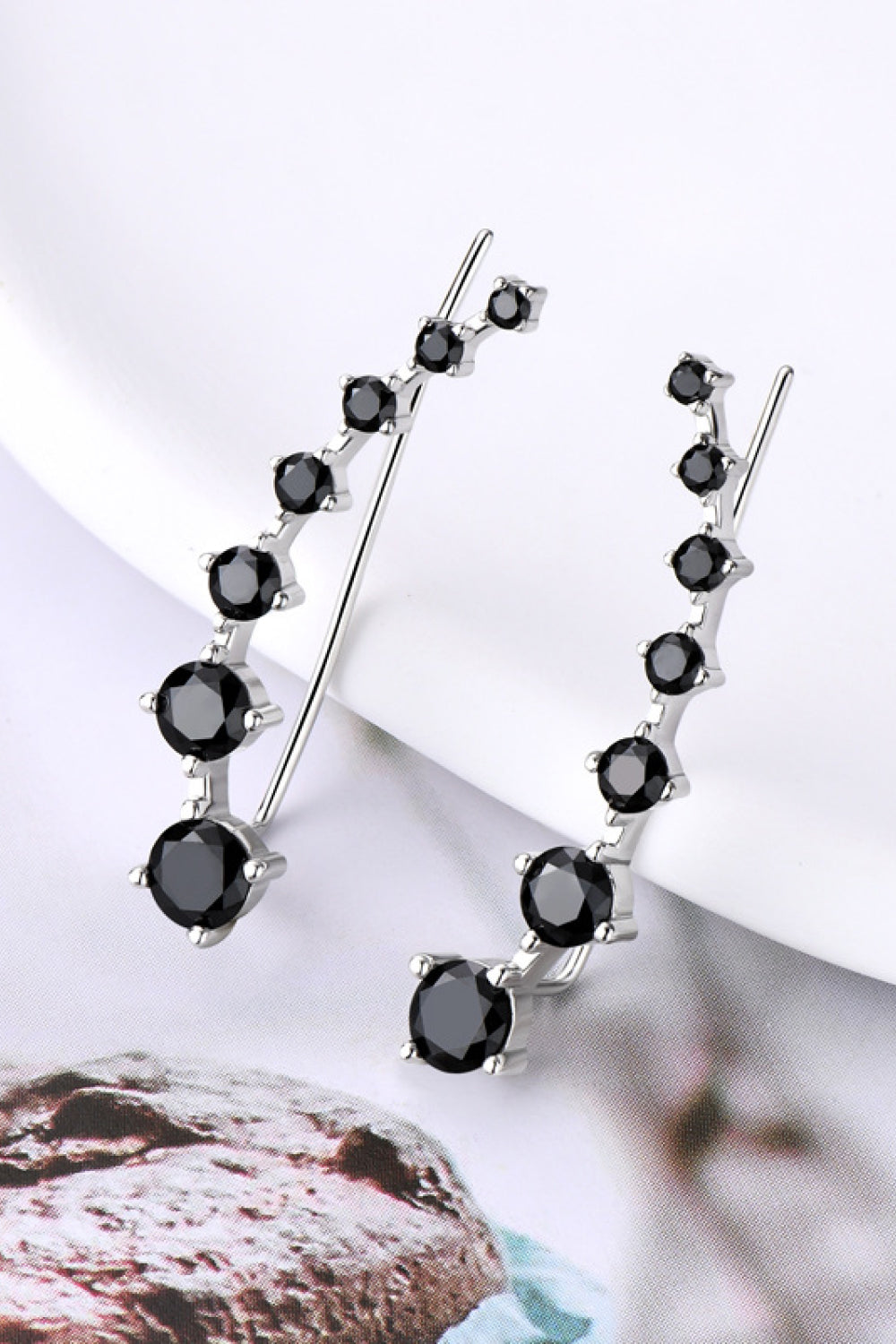 Boucles d'oreilles en argent sterling 925 avec moissanite de 1,9 carat