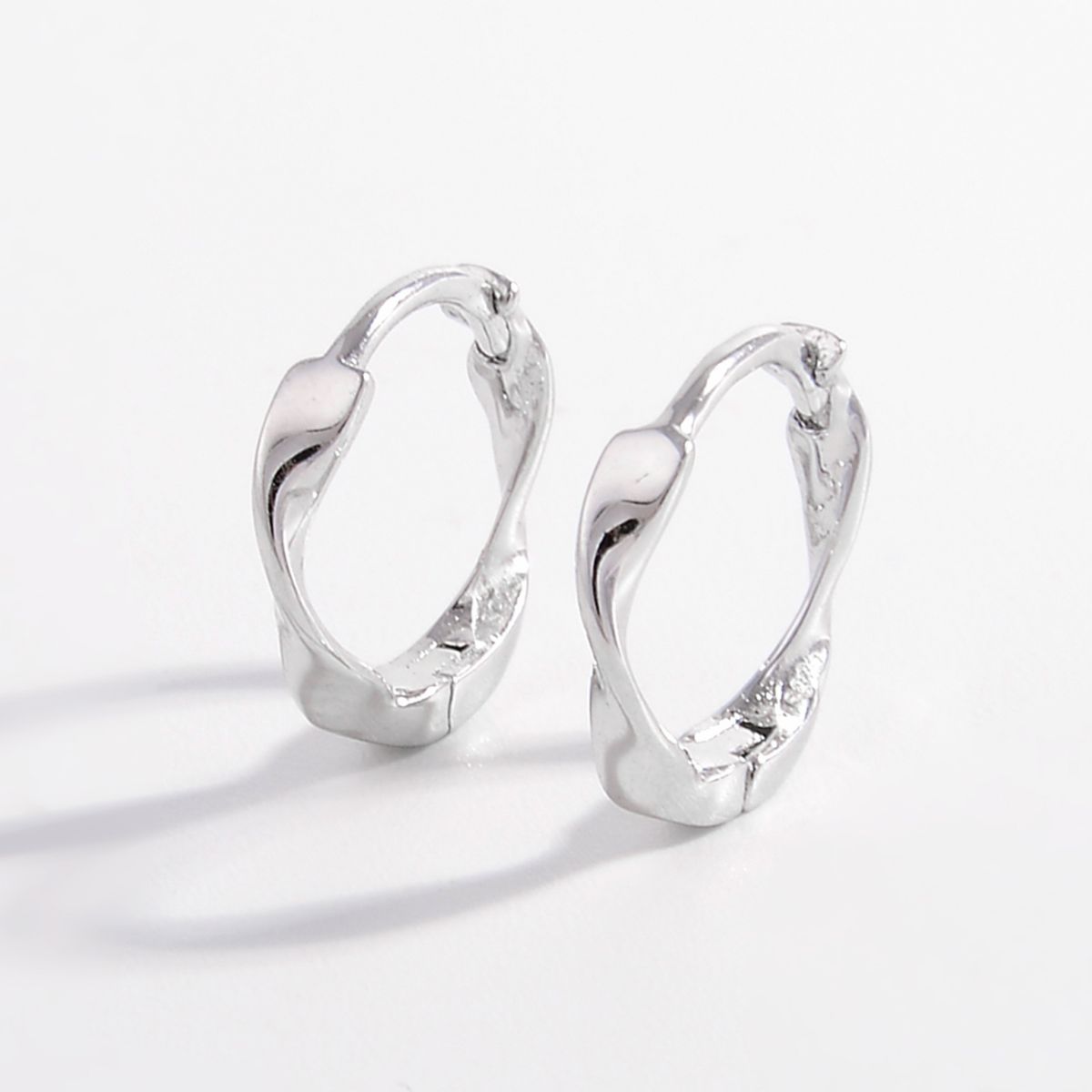 Boucles d'oreilles créoles en argent sterling 925