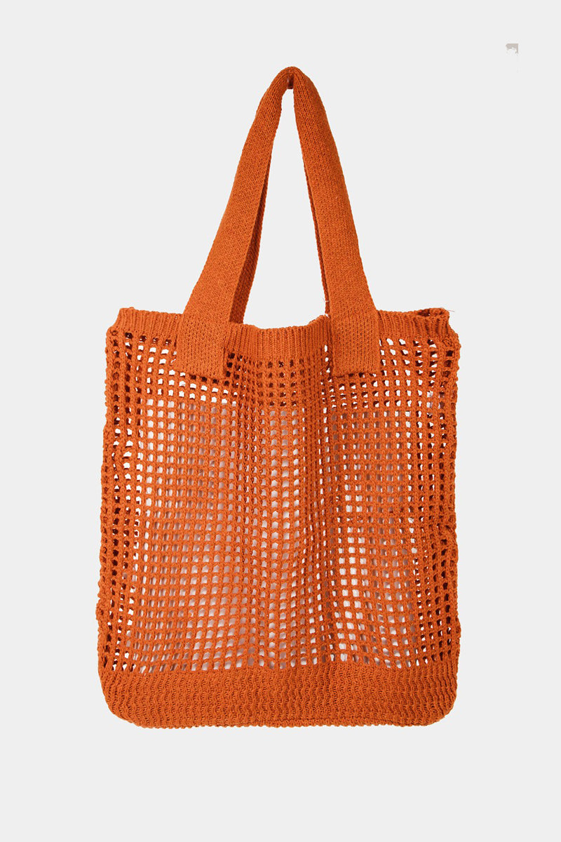 Sac fourre-tout en tricot pointelle Fame