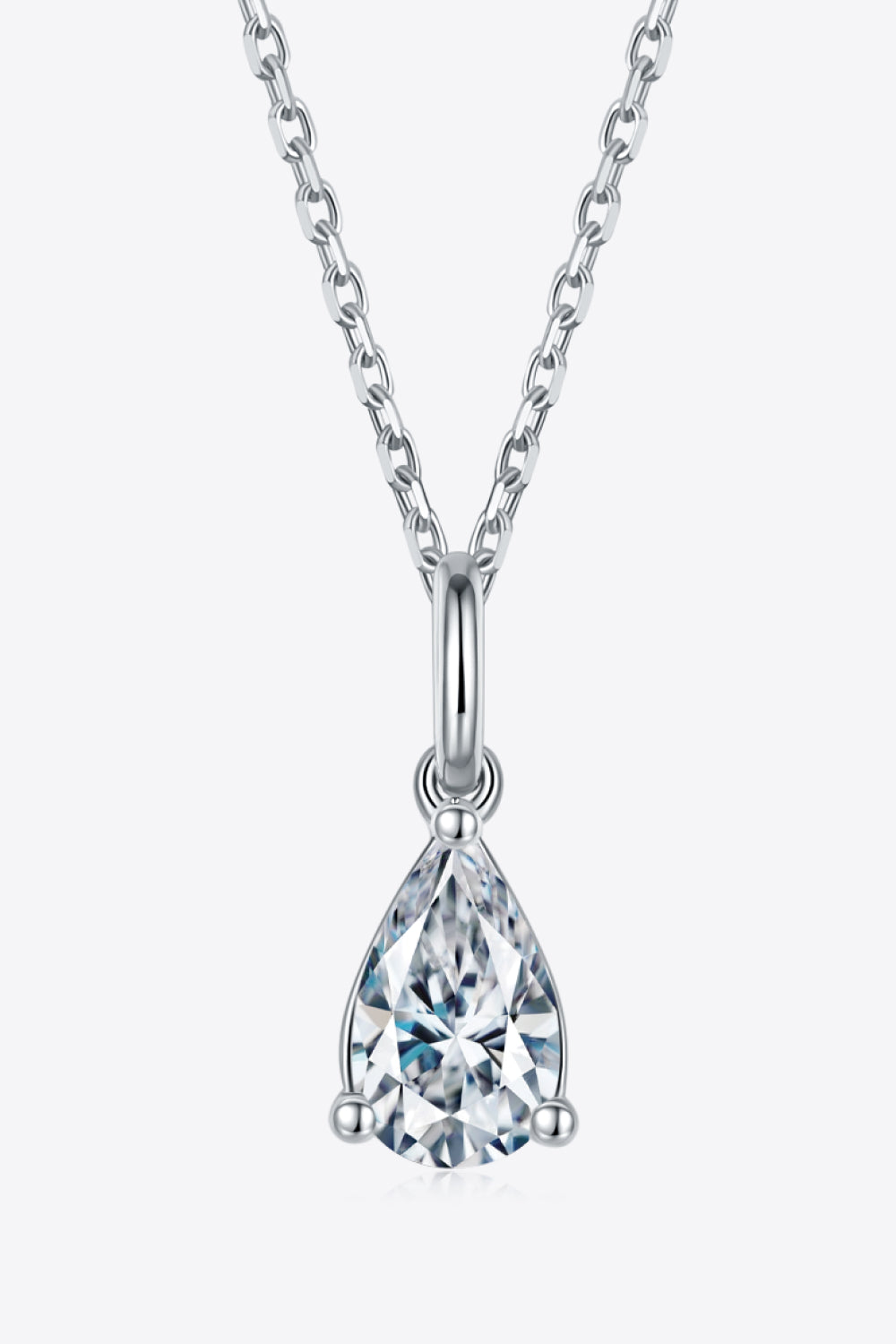 Collier en argent sterling 925 avec moissanite de 1 carat