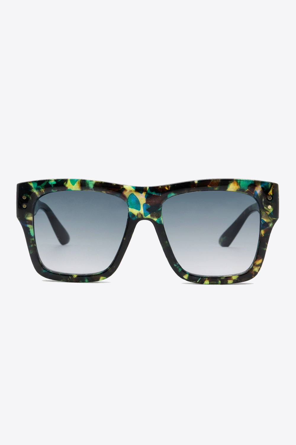 Lunettes de soleil carrées en polycarbonate à motifs UV400