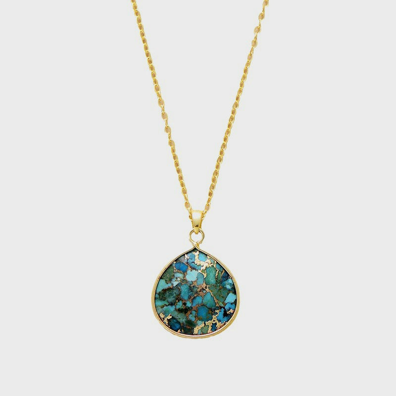 Collier avec pendentif en chaîne turquoise