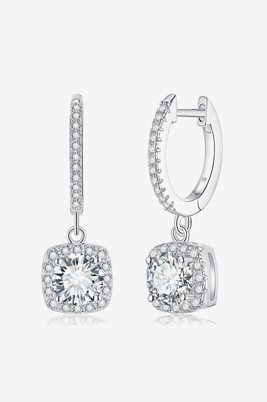 Boucles d'oreilles pendantes en moissanite Adored